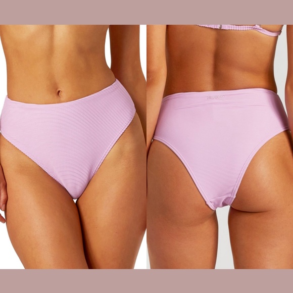 NWT Billabong [ Small ] Tanlines Maui High‎ Waist Bikini Bottoms in Lilac - Picture 1 of 12